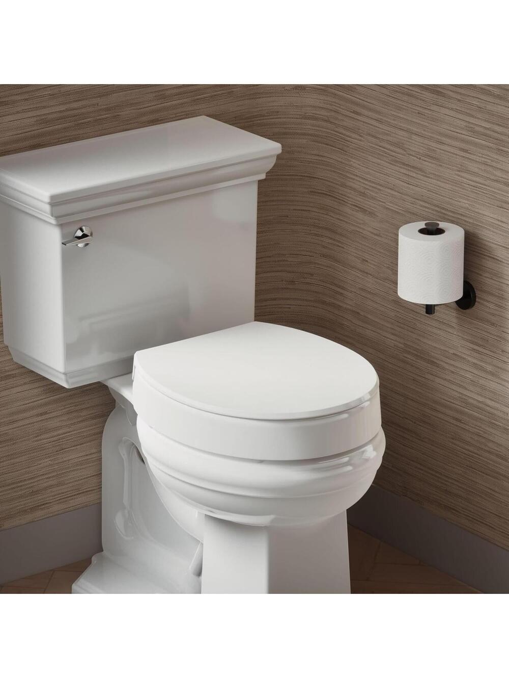 Kohler Hyten 25876-0 Elevated Toilet Seat Round Quiet Close 3 Inch Height - NEW